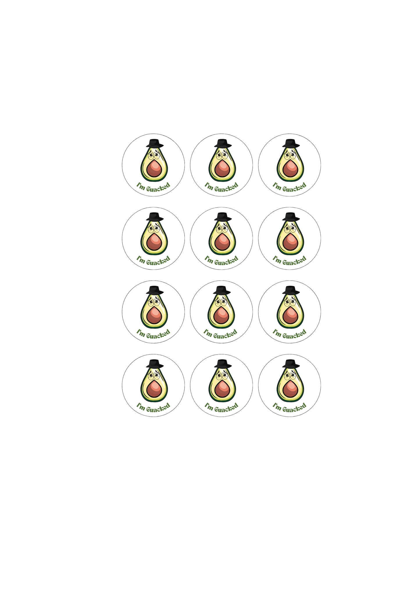 Stickerbogen - Ich bin Guacked
