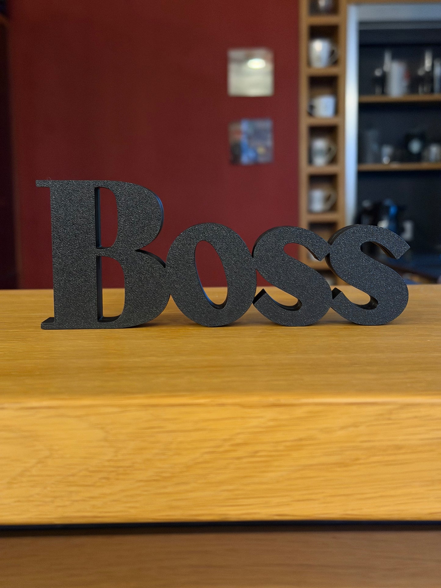 Frameless 3D Printed “Boss” Photo Frame – Modern Desk Display