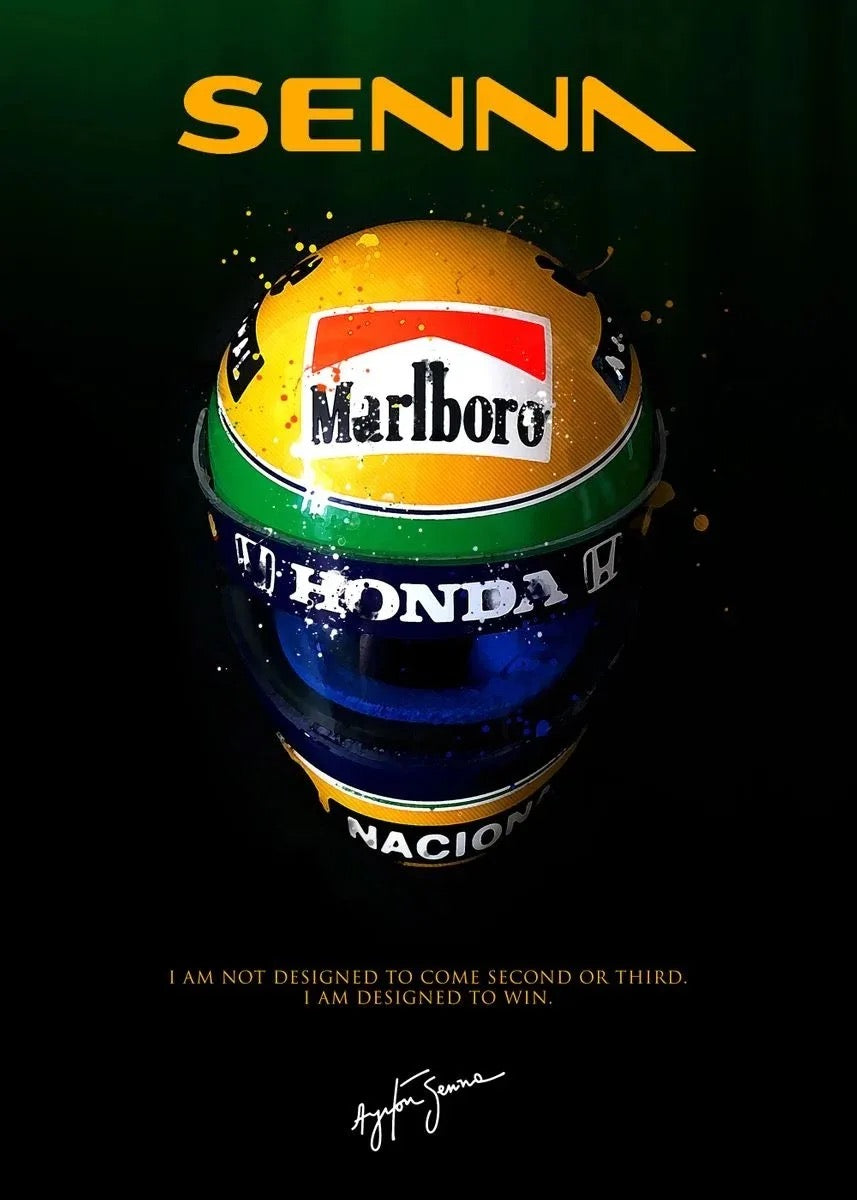 Affiches sur toile - Casque d'Ayrton Senna