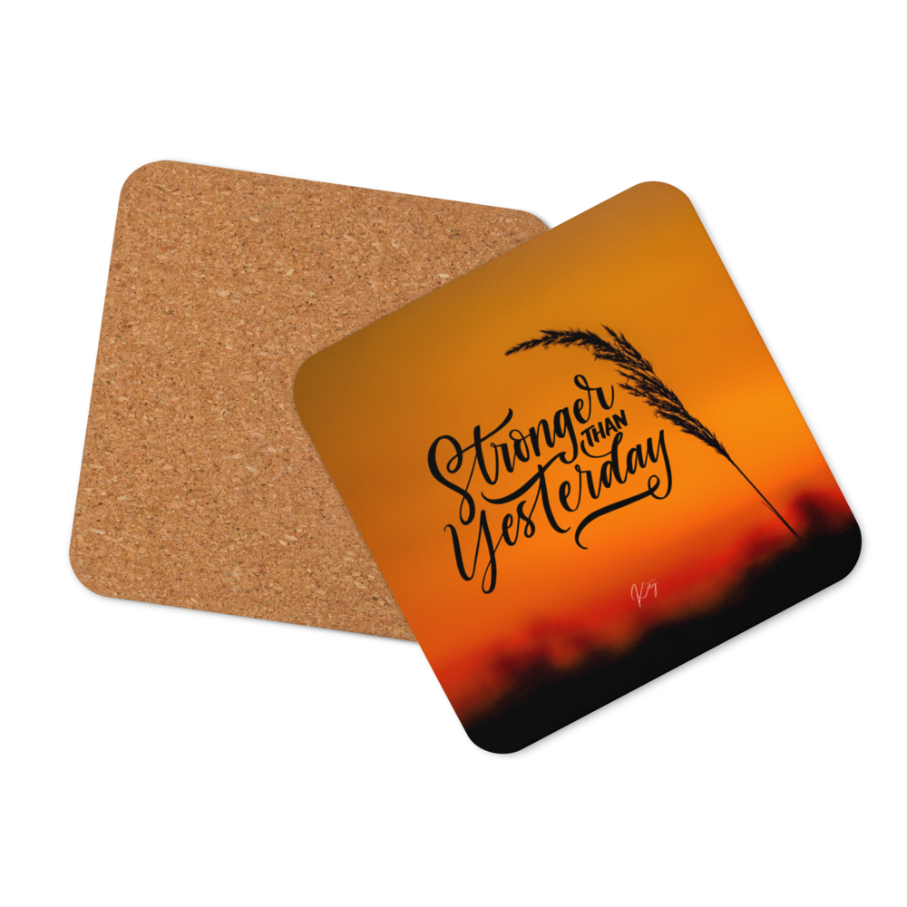 Stronger - Cork-back coaster