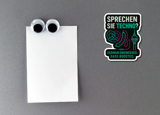 “Sprechen Sie Techno?” Fridge Magnet – German Techno Culture Meets Kitchen Cool