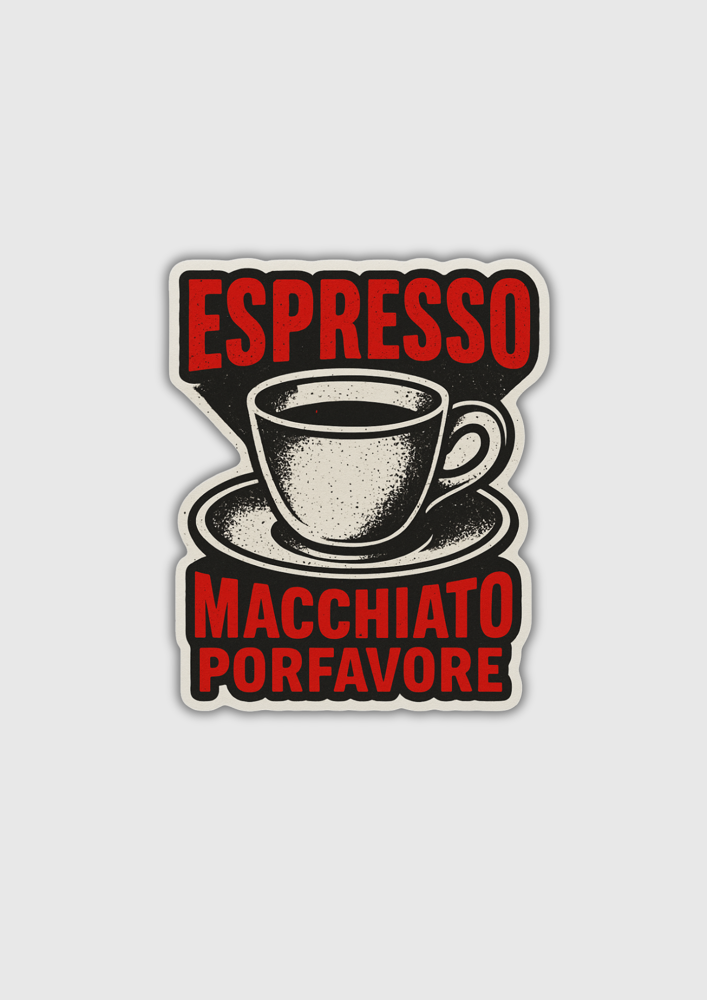 Espresso Macchiato Por Favore Fridge Magnet – Retro Coffee Lover Gift
