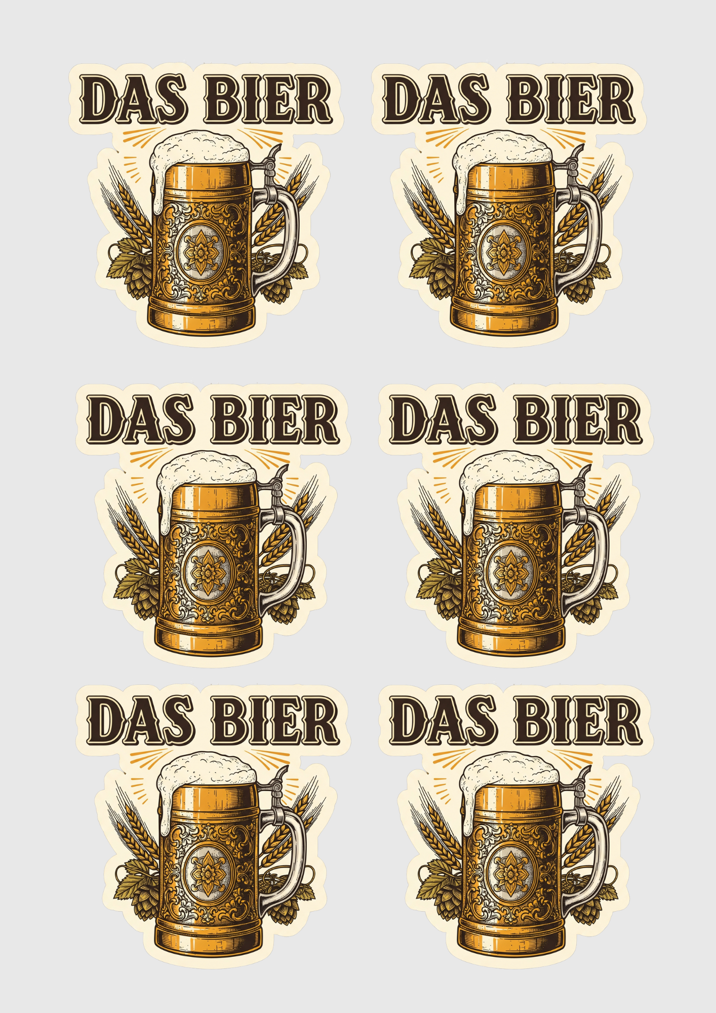 Das Bier - Stickerbogen
