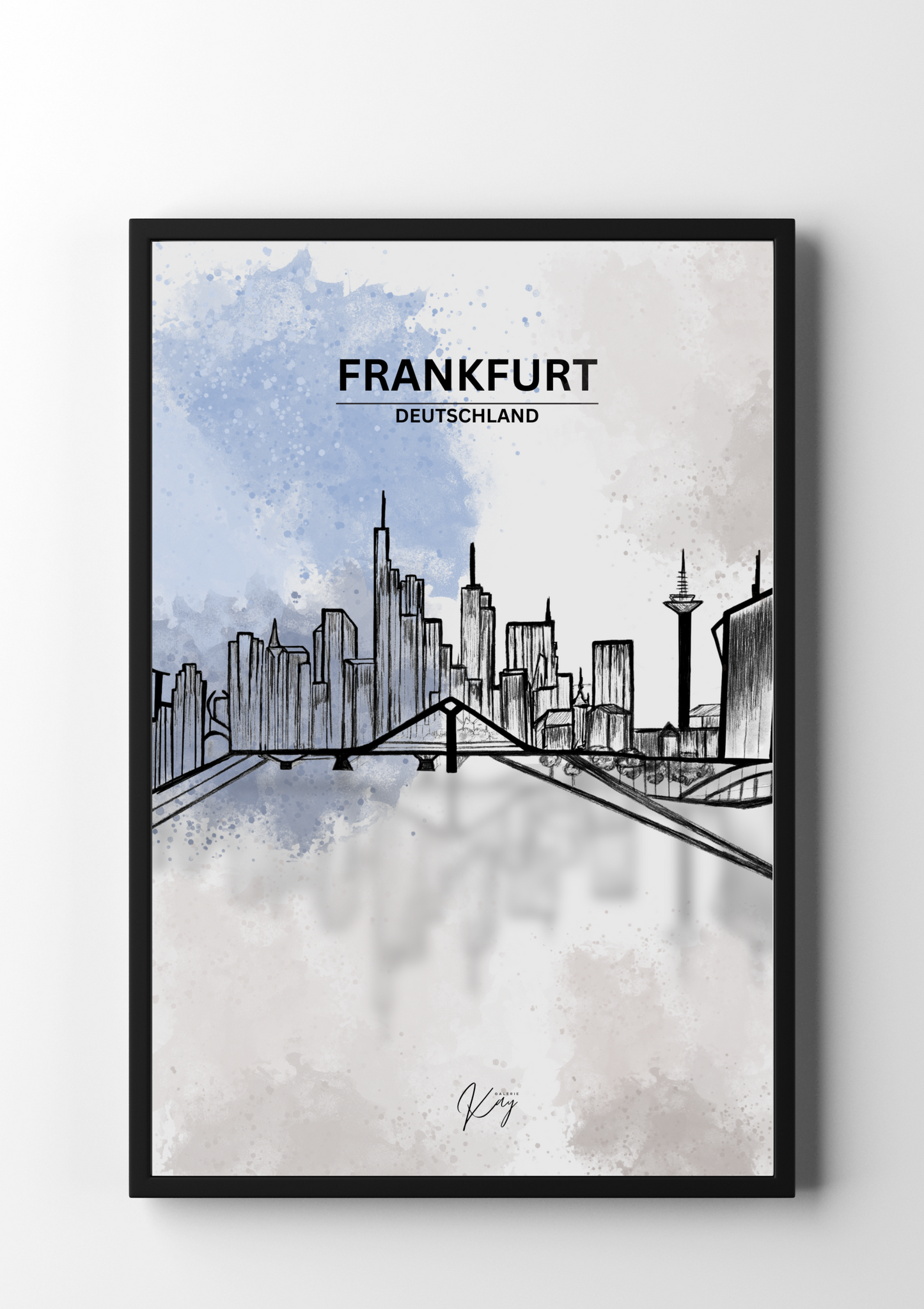 Poster - Frankfurt City Skyline D1