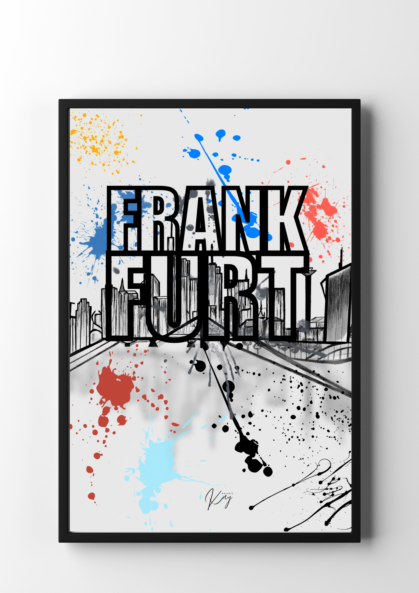 Poster - Frankfurt City Skyline D2