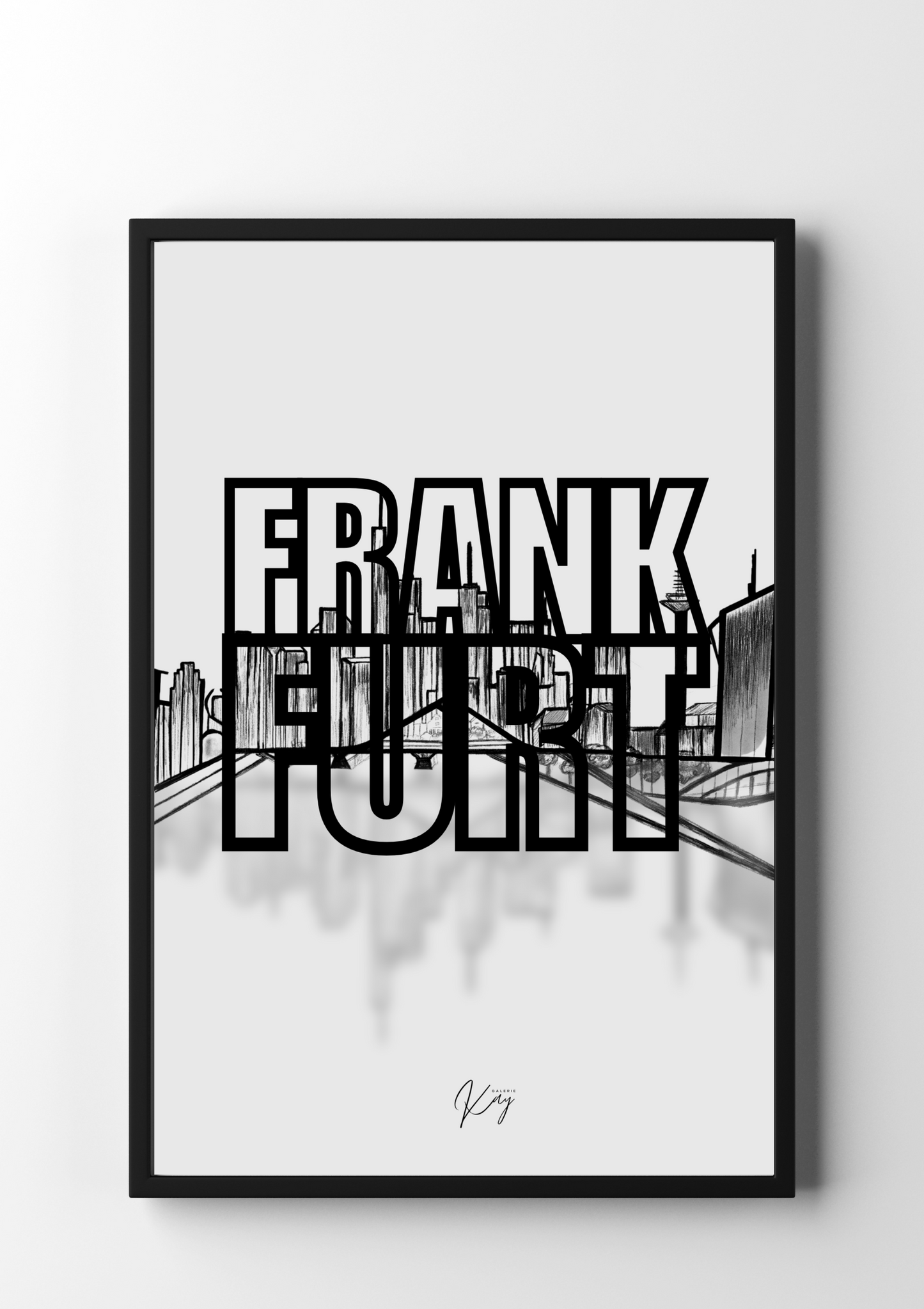 Poster - Frankfurt City Skyline D3