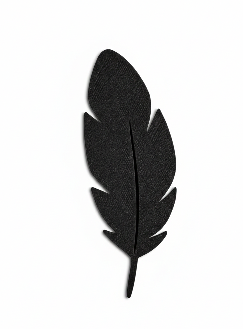 3D Printed Feather Bookmark – Lightweight Purple Plastic Page Marker for Books and Journals