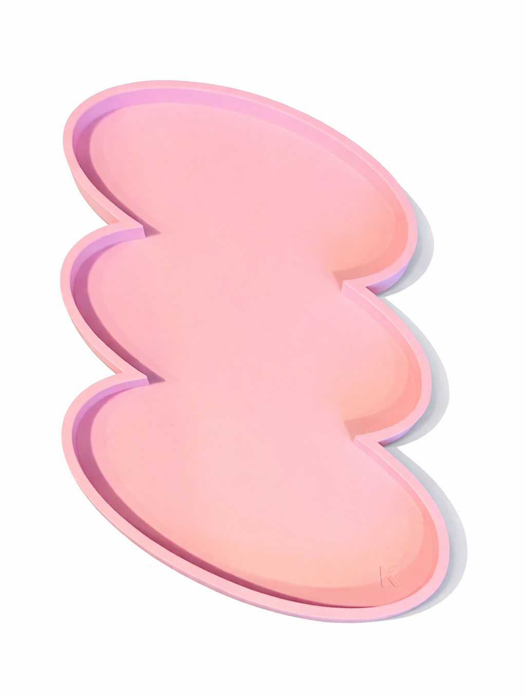 3D Printed Scribble Desk Organizer, Pink Aesthetic Tray by Kay Labs