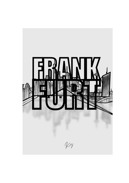 Poster - Frankfurt City Skyline D3