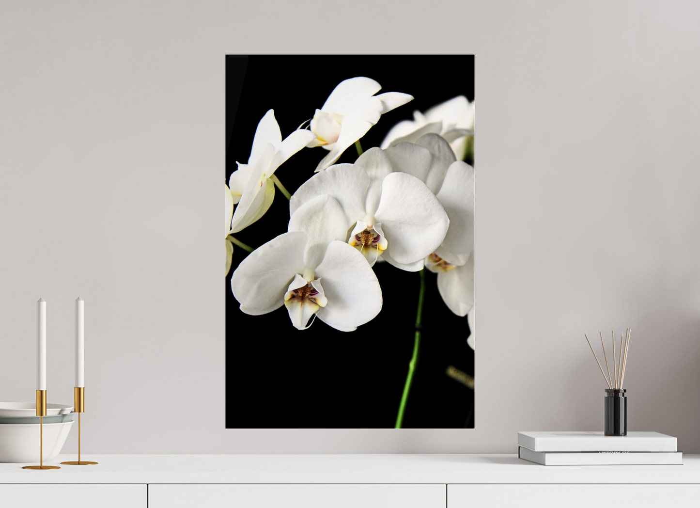 40 x 60 cm, Photo Print Under Acrylic Glass WHITE WHISPER