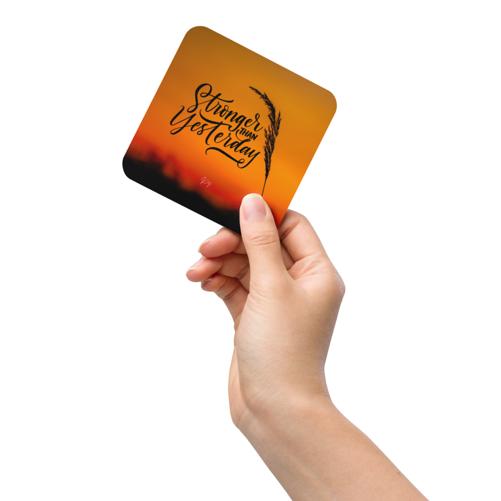 Stronger - Cork-back coaster