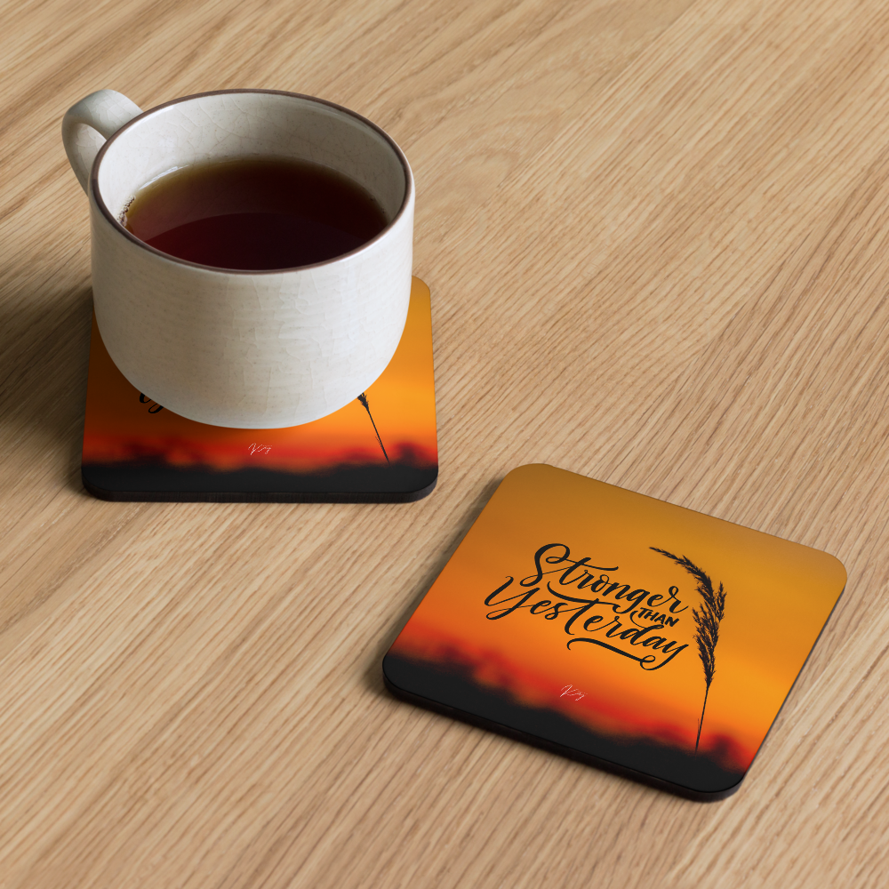 Stronger - Cork-back coaster
