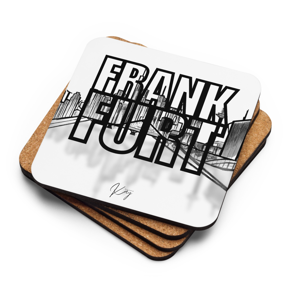 Cork-back coaster - Frankfurt City D3