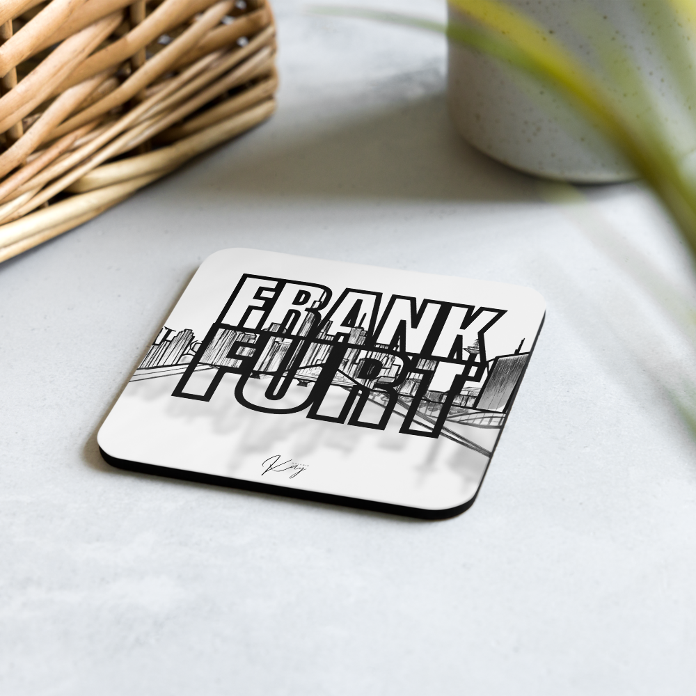 Cork-back coaster - Frankfurt City D3