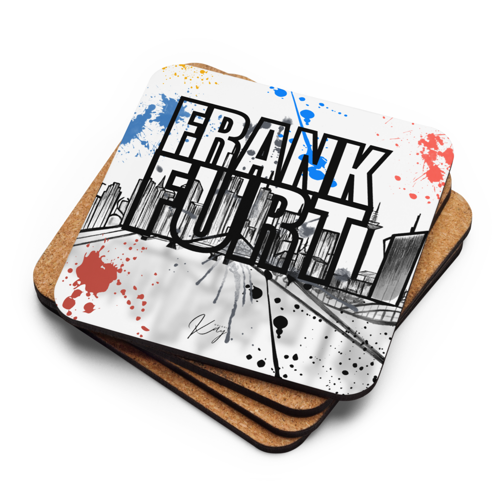 Cork-back coaster - Frankfurt City D2