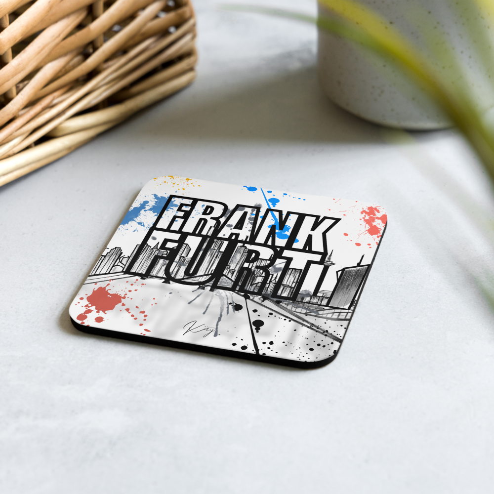Cork-back coaster - Frankfurt City D2