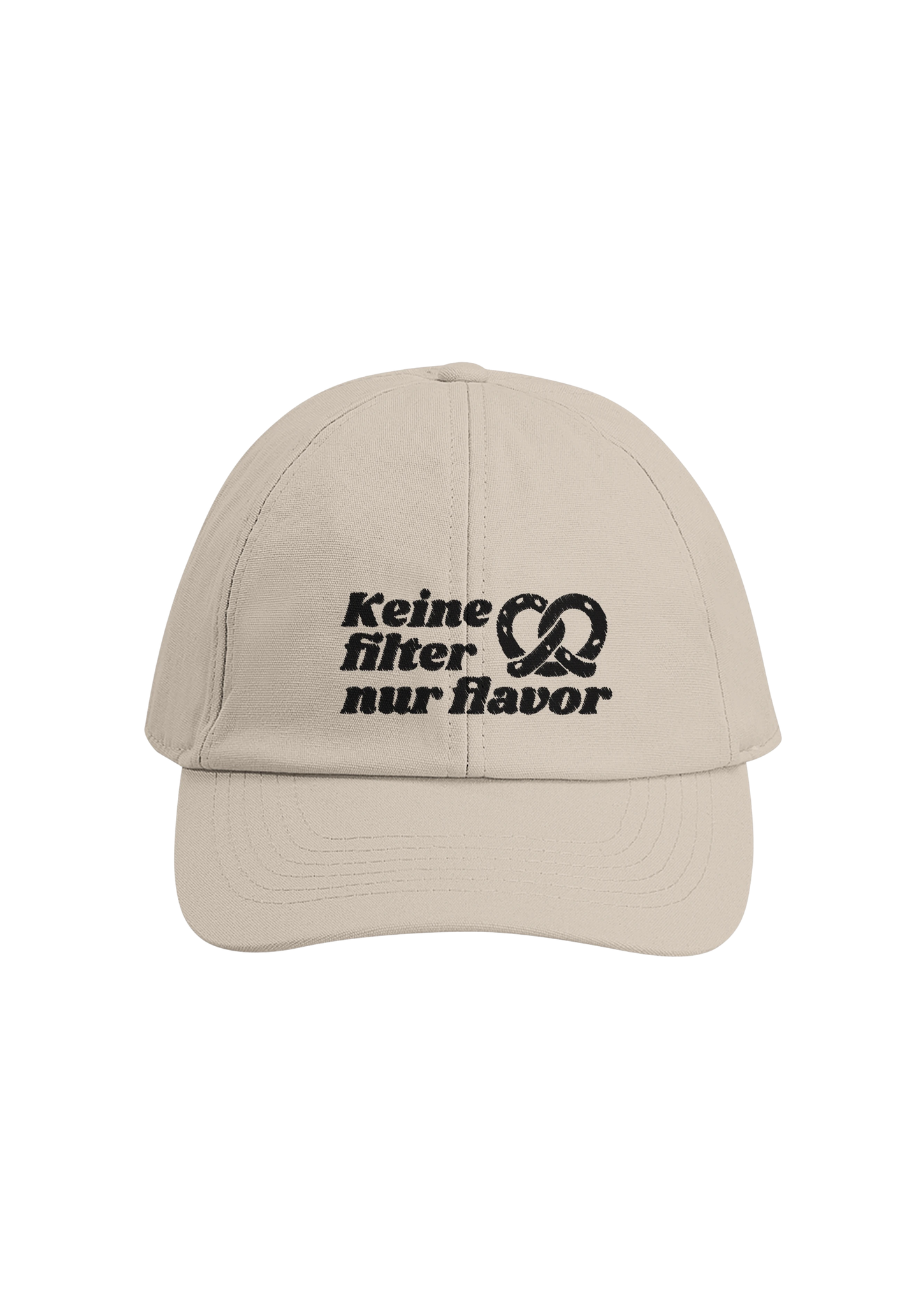 "Keine Filter, Nur Flavor", Organic 6-panel Dad Cap | Beechfield B54N
