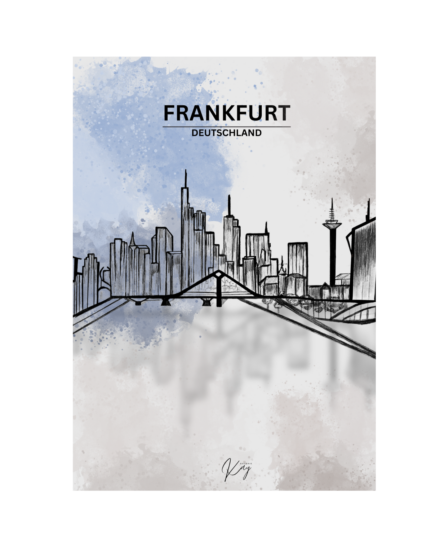 Poster - Frankfurt City Skyline D1